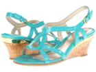 Sofft Paharita (teal Patent Leather) Women's Wedge Shoes