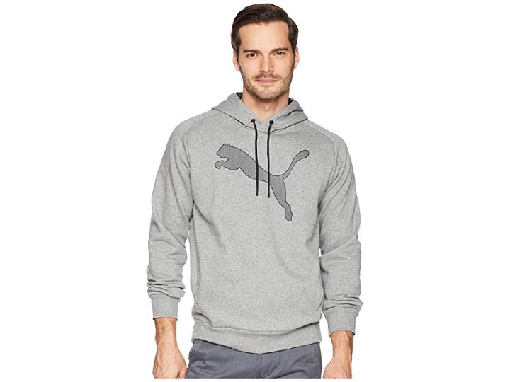 Puma P48 Modern Sports Fleece Hoodie (medium Gray Heather) Men's Sweatshirt