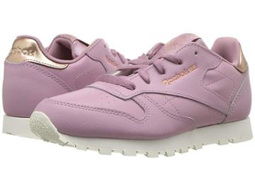 Reebok Kids Classic Leather (little Kid) (lilac/chalk) Girls Shoes