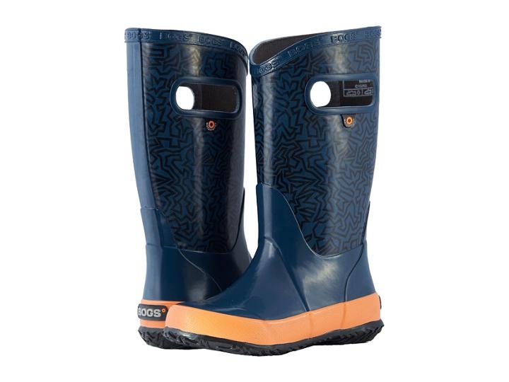 Bogs Kids Rain Boot Maze (toddler/little Kid/big Kid) (navy Multi) Boys Shoes