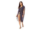 Echo Design Solid Side Cowl Cover-up (navy) Women's Swimwear