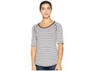 Columbia Winter Adventuretm Short Sleeve Stripe Tee (astral Stripe) Women's T Shirt