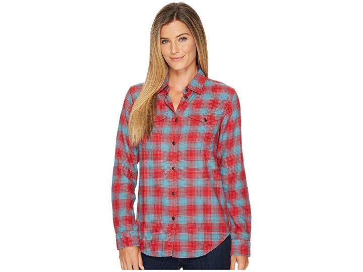Filson Scout Shirt (red/turquoise Plaid) Women's Clothing