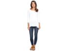 Mod-o-doc Slub Jersey Drop Waist Ruffle Tunic (white) Women's Clothing