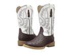Roper Kids Square Toe Basic (toddler/little Kid) (brown/white) Cowboy Boots