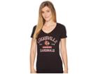 Champion College Louisville Cardinals University V-neck Tee (black) Women's T Shirt