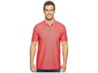 Calvin Klein Two-tone Pique Polo With Logo Zipper (lollipop) Men's Short Sleeve Pullover