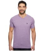 U.s. Polo Assn. V-neck Short Sleeve T-shirt (tie Purple Heather) Men's Short Sleeve Pullover