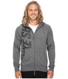 Nike Sb Sb Lightweight Everett Dri-fit Full Zip Hoodie (charcoal Heather/black) Men's Sweatshirt