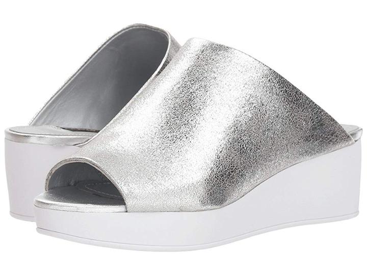 Donna Karan Reisley (silver Foil Metallic) Women's Shoes