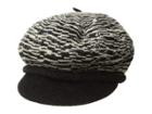 Scala Boiled Wool Two-tone Newsboy (black) Caps