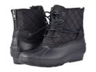 Sperry Saltwater Wedge Tide Quilted Nylon (black) Women's Dress Boots