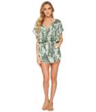 Lucky Brand Indian Summer Batwing Romper Cover-up (olive) Women's Swimsuits One Piece