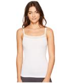 Dkny Intimates New Classic Cotton Lace Trim Cami (poplin White) Women's Sleeveless