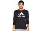 Adidas Badge Of Sport Long Sleeve T-shirt (black/white) Women's Sleeveless