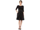 Adrianna Papell Taffeta Twofer Fit And Flare (black) Women's Dress