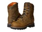 Timberland Pro 8 Crosscut Soft Toe Waterproof Boot (brown Distressed Leather) Men's Work Lace-up Boots