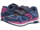 Geox Kids Pavel Girl 2 (little Kid/big Kid) (navy/dark Fuchsia) Girl's Shoes