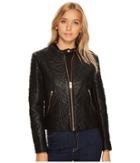 Marc New York By Andrew Marc Blakely 21 Faux Bubble Leather Jacket (black) Women's Coat