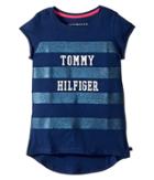 Tommy Hilfiger Kids Stripe Graphic (big Kids) (flag Blue) Girl's Clothing