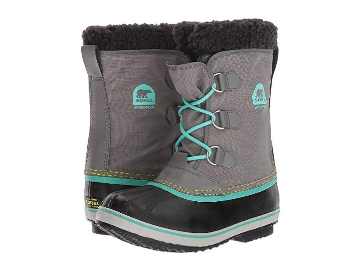 Sorel Kids Yoot Pac Nylon (little Kid/big Kid) (quarry/dolphin) Girls Shoes