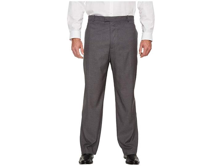 Perry Ellis Portfolio Big And Tall Bengaline Portfolio Dress Pants (fog Heather) Men's Dress Pants