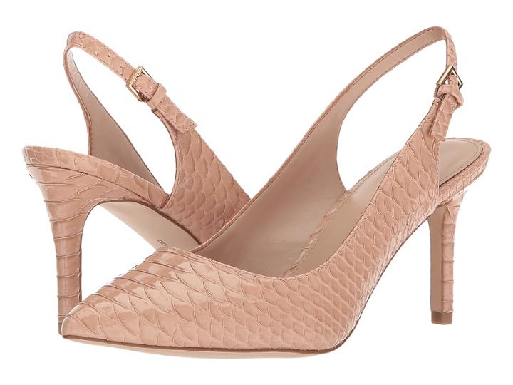 Bcbgeneration Marci Slingback (blush Patent Snake Embossed) High Heels