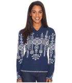 Obermeyer Cabin Knit Pullover (storm Cloud) Women's Sweater