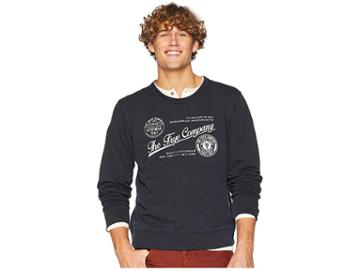 Frye Dry Goods Garment Dyed Sweatshirt (jet Black) Men's Sweatshirt