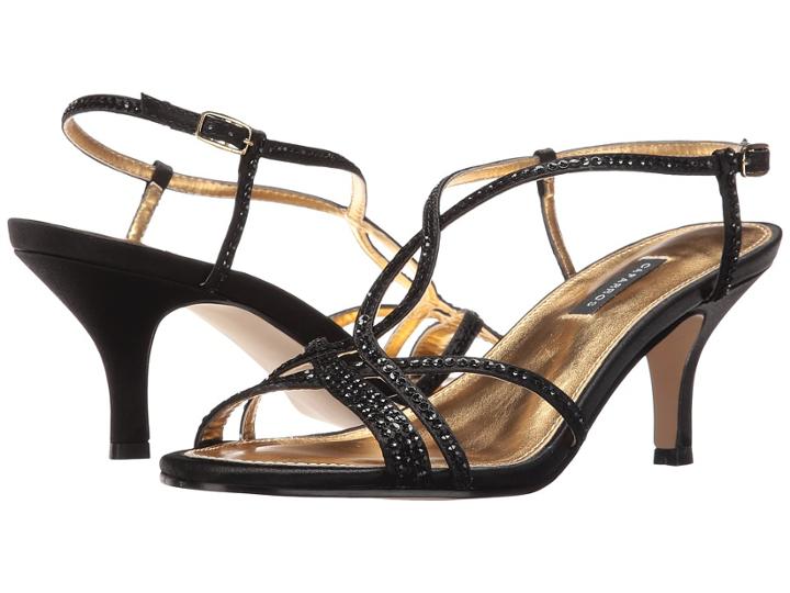 Caparros Pandora (black Satin) Women's Bridal Shoes