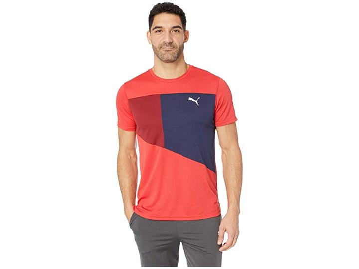 Puma Ignite Short Sleeve Tee (ribbon Red/peacoat) Men's T Shirt