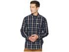 Carhartt Essential Plaid Button Down Long Sleeve Shirt (navy) Men's Long Sleeve Button Up