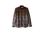 Stella Mccartney Kids Melvil Plaid Ombre Button Up Shirt (toddler/little Kids/big Kids) (black/grey) Boy's Clothing