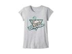 Converse Kids Flamingo Tee (big Kids) (lunar Rock Heather) Girl's T Shirt