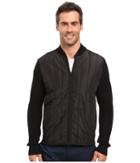 Kenneth Cole Sportswear Nylon Quilted Moto Jacket (black) Men's Coat