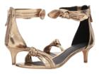 Rebecca Minkoff Kaley (gold Distressed Metallic Leather) Women's 1-2 Inch Heel Shoes