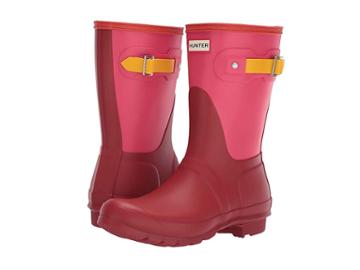 Hunter Original Short Color Block Rain Boot (military Red Colour Block) Women's Rain Boots