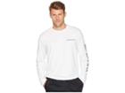 Vineyard Vines Long Sleeve Performance Vented Boating Tee (white Cap) Men's T Shirt