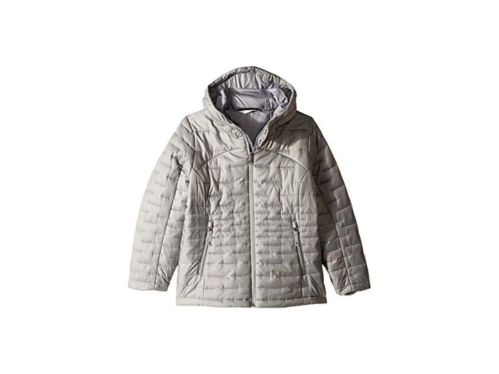 Spyder Kids Edyn Hoodie Insulated Jacket (big Kids) (silver/silver) Girl's Coat