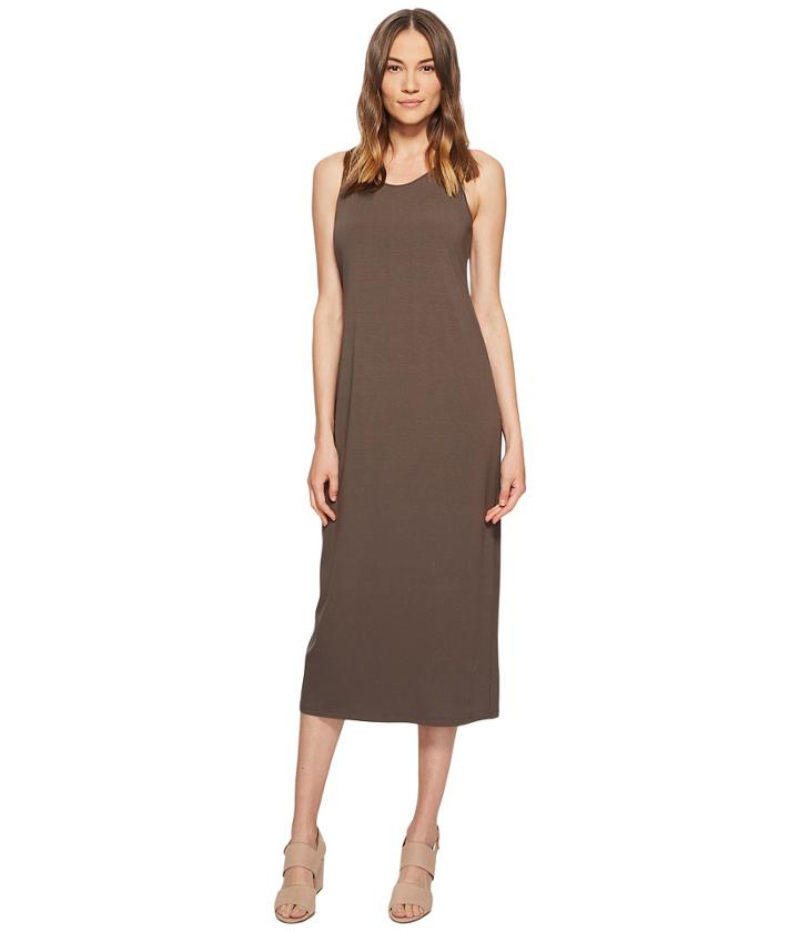 Eileen Fisher Sleeveless Jersey Maxi Dress (rye) Women's Dress