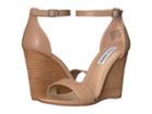 Steve Madden Mary Wedge Sandal (natural Leather) Women's Sandals