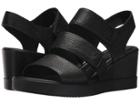 Ecco Shape Wedge Plateau Sandal (black Cow Leather) Women's Sandals