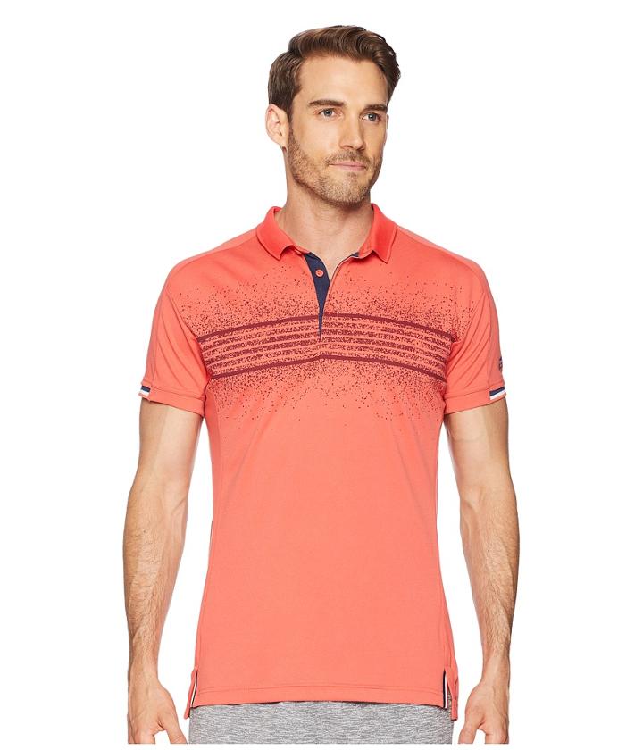 Adidas Club Polo (trace Scarlet) Men's Short Sleeve Pullover