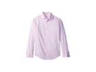 Calvin Klein Kids Hexagon Dot Print Long Sleeve Shirt (big Kids) (peachwood) Boy's Clothing