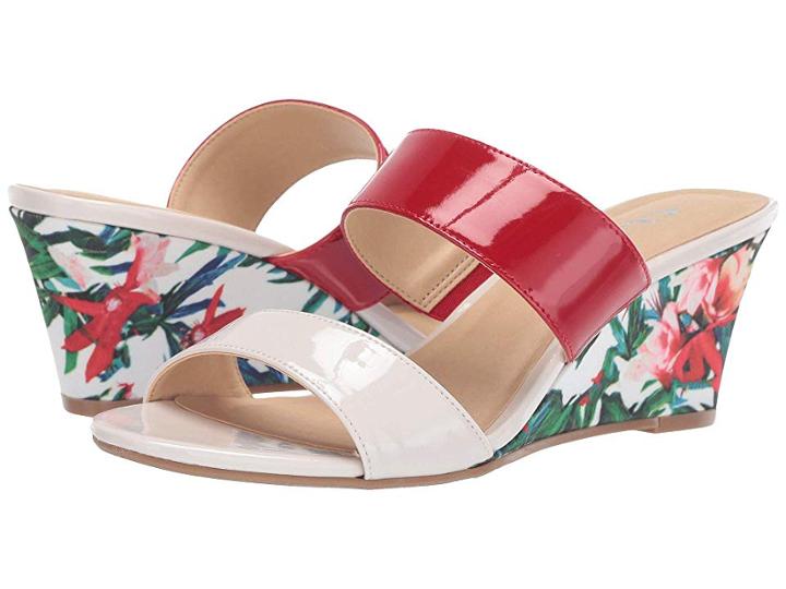 Cl By Laundry Tulip (cream/flame Red Patent) Women's Shoes