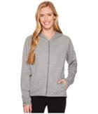 Nike Dry Full-zip Training Hoodie (carbon Heather/cool Grey/white) Women's Sweatshirt