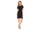 Michael Michael Kors Short Sleeve Twist Waist Dress (black) Women's Dress