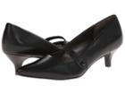 Trotters Petra (black Burnished Soft Kid/patent Man Made) Women's 1-2 Inch Heel Shoes