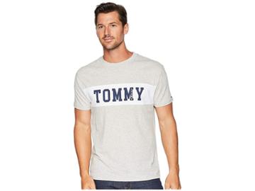 Tommy Jeans Panel Logo Tee (light Grey Heather) Men's T Shirt
