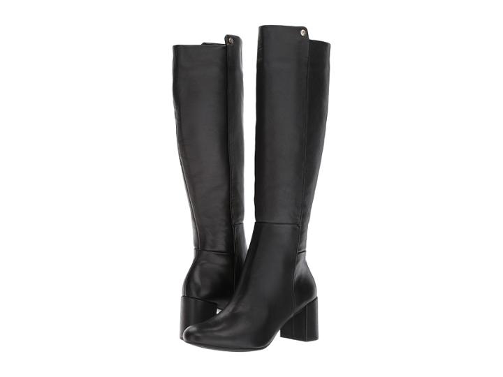 Taryn Rose Carolyn (black Silky Cow) Women's Dress Zip Boots